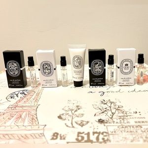 NIB Diptyque Samples Eau de Minthe, Tam Dao, Do Son, Fleur de Peau, L’Eau